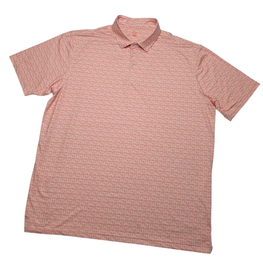 Rhoback Oklahoma State Gameday Polo Men's 3XL White Orange Cowboys Stretch